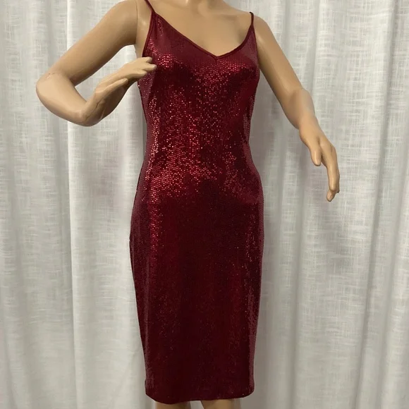 open lace back dress The Empress Dress  Show-stopping Red Sequin Gown with Halter Neck and   New Em